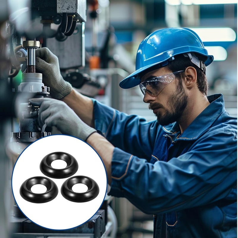 Bruislard 200 Pcs #8 Countersunk Finish Washers Stainless Steel Cup Washer Stainless Finishing Washers(Black) - Image 5
